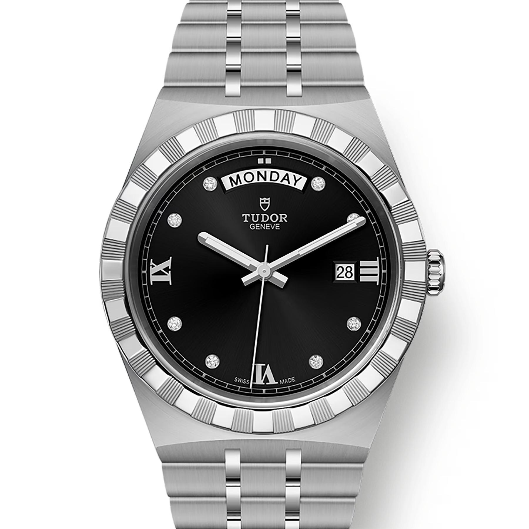TUDOR Watch TUDOR Royal 41mm Black Diamond Dial, Stainless Steel Bracelet (M28600-0004)