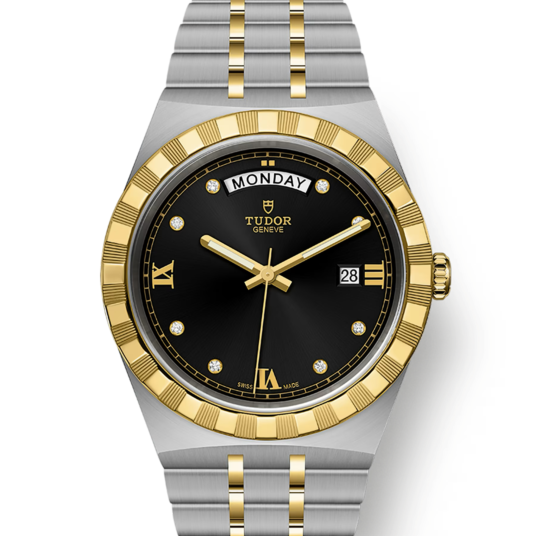 TUDOR Watch TUDOR Royal 41mm Black Diamond Dial, Two Tone Bracelet (M28603-0005)