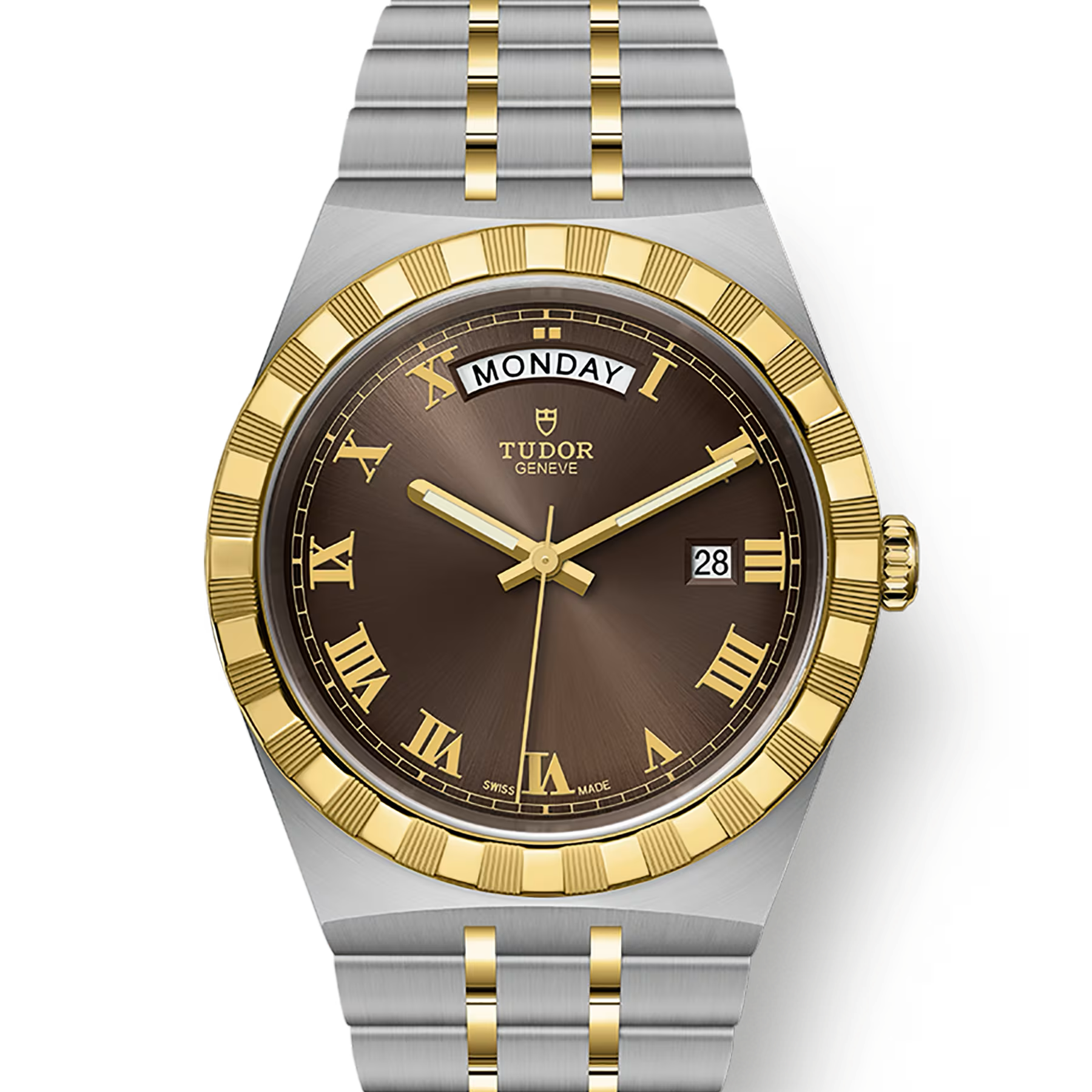 TUDOR Watch TUDOR Royal 41mm Brown Dial, Two Tone Bracelet (M28603-0007)