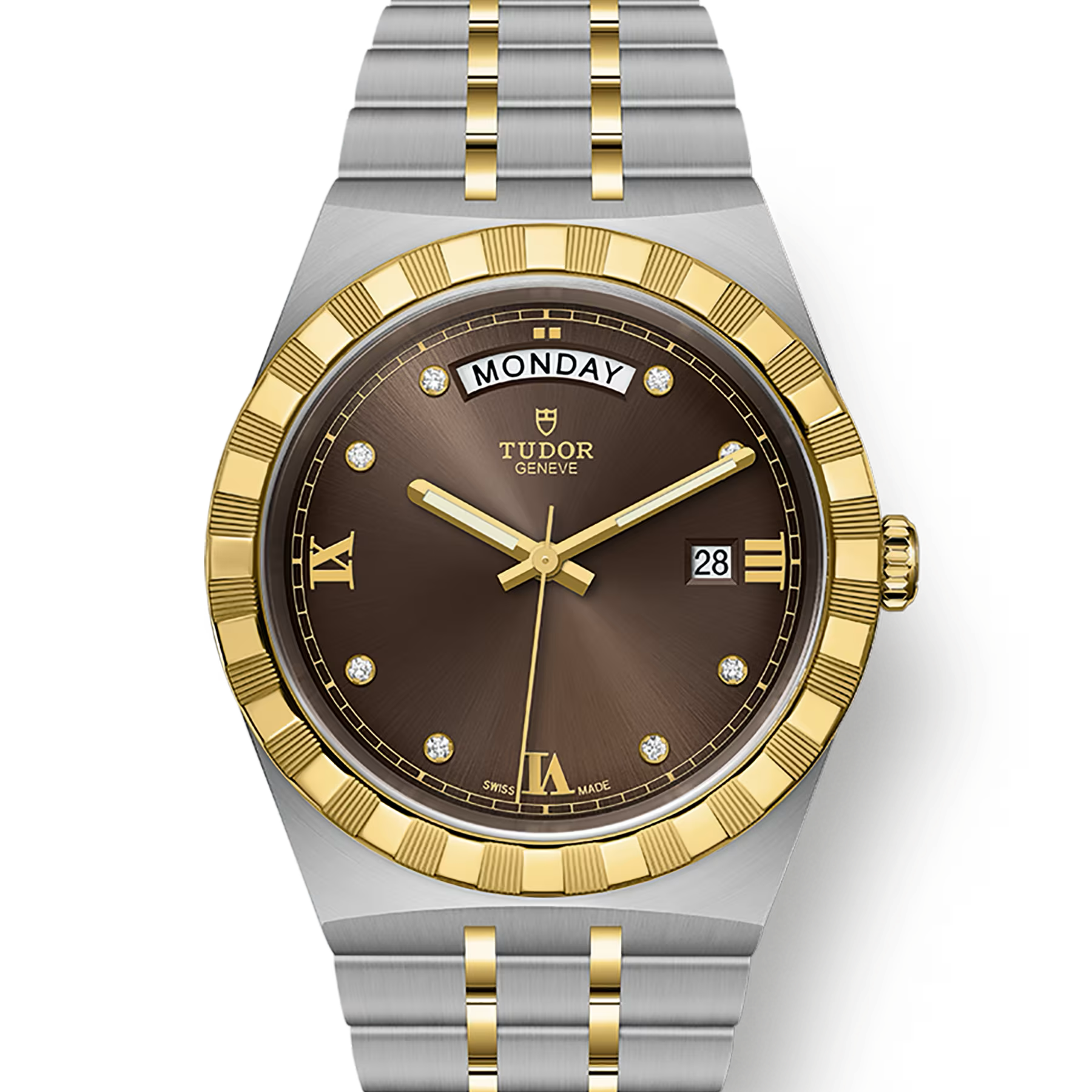 TUDOR Watch TUDOR Royal 41mm Brown Diamond Dial, Two Tone Bracelet (M28603-0008)
