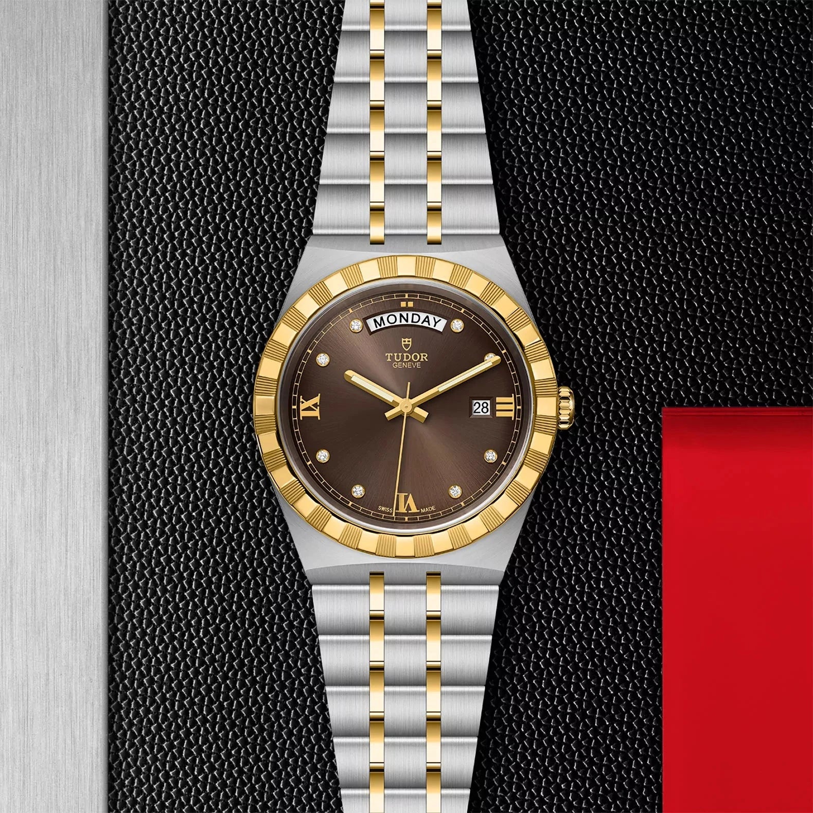 TUDOR Watch TUDOR Royal 41mm Brown Diamond Dial, Two Tone Bracelet (M28603-0008)