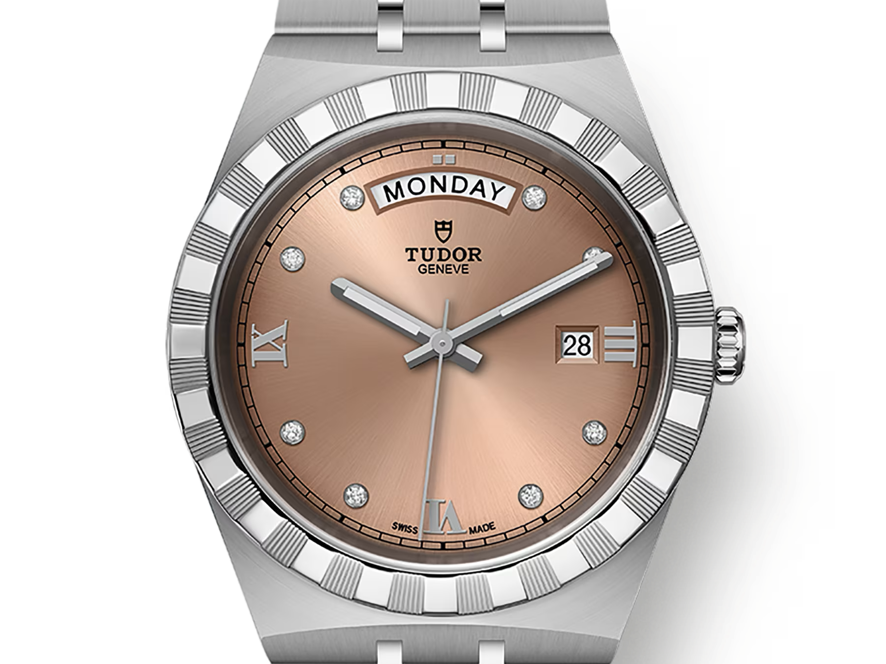 TUDOR Watch TUDOR Royal 41mm Salmon Diamond Dial, Stainless Steel Bracelet (M28600-0011)