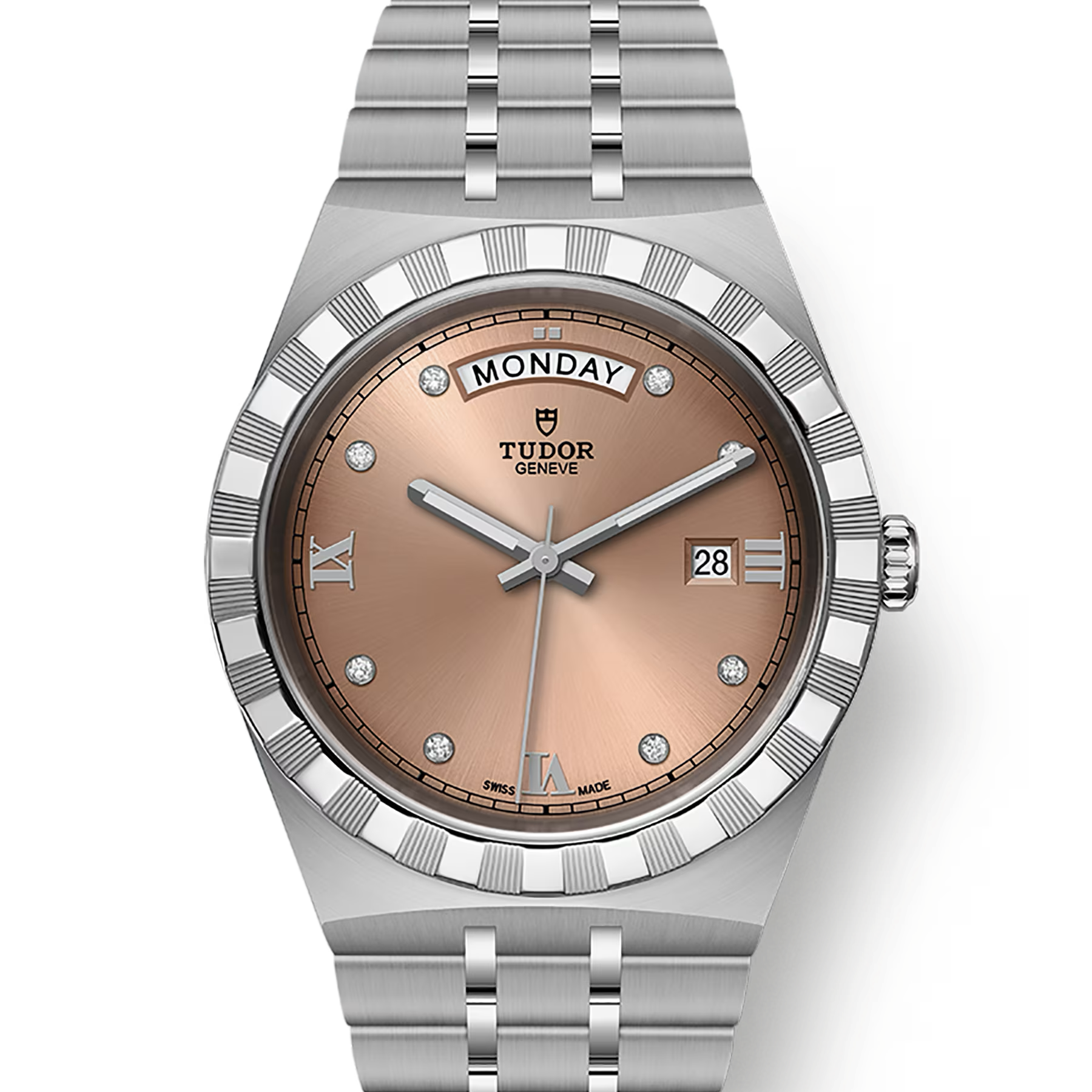 TUDOR Watch TUDOR Royal 41mm Salmon Diamond Dial, Stainless Steel Bracelet (M28600-0011)