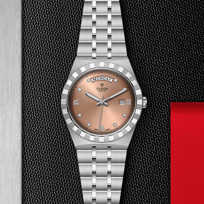 TUDOR Watch TUDOR Royal 41mm Salmon Diamond Dial, Stainless Steel Bracelet (M28600-0011)