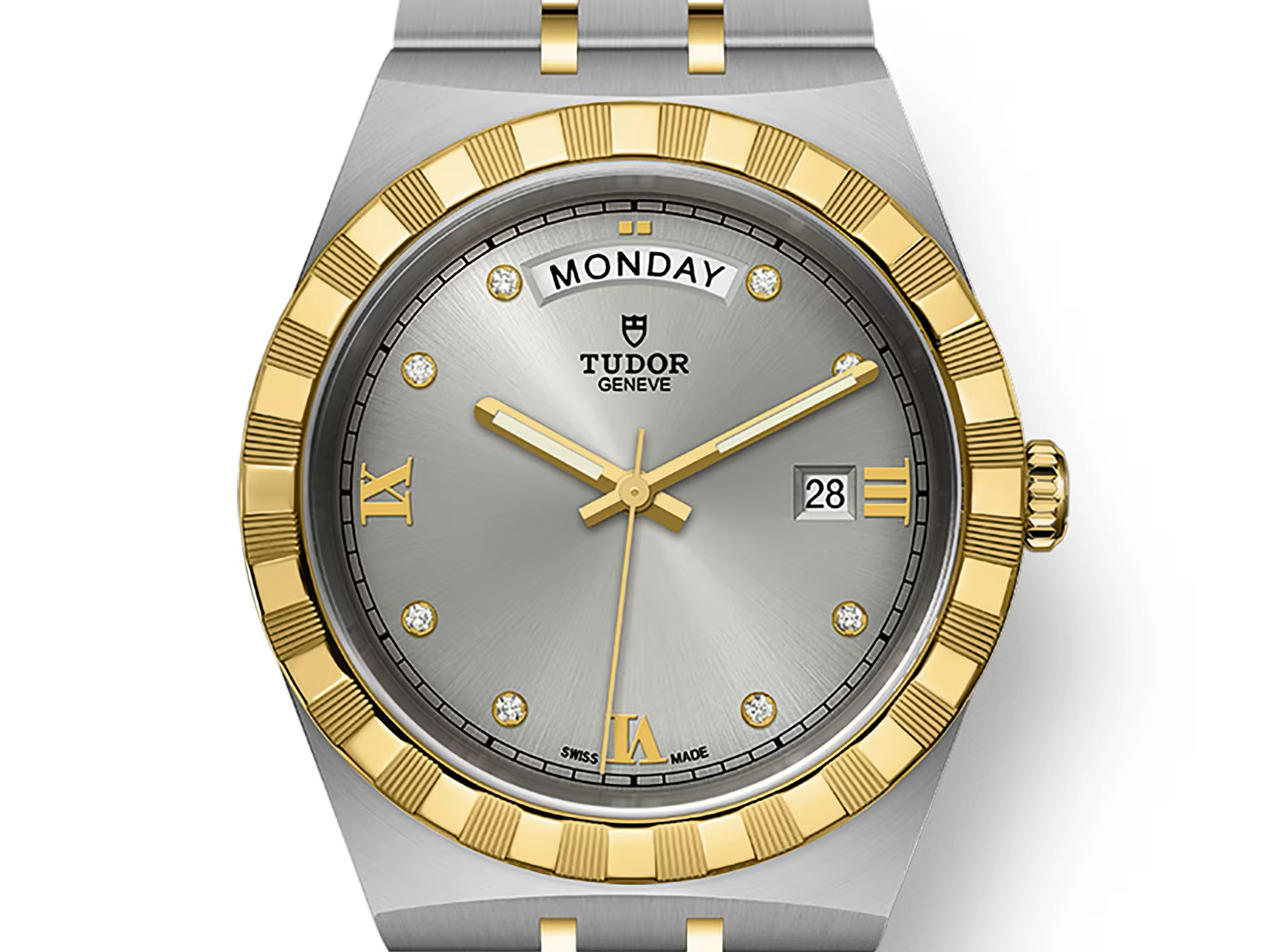 TUDOR Watch TUDOR Royal 41mm Silver Diamond Dial, Stainless Steel Bracelet (M28603-0002)