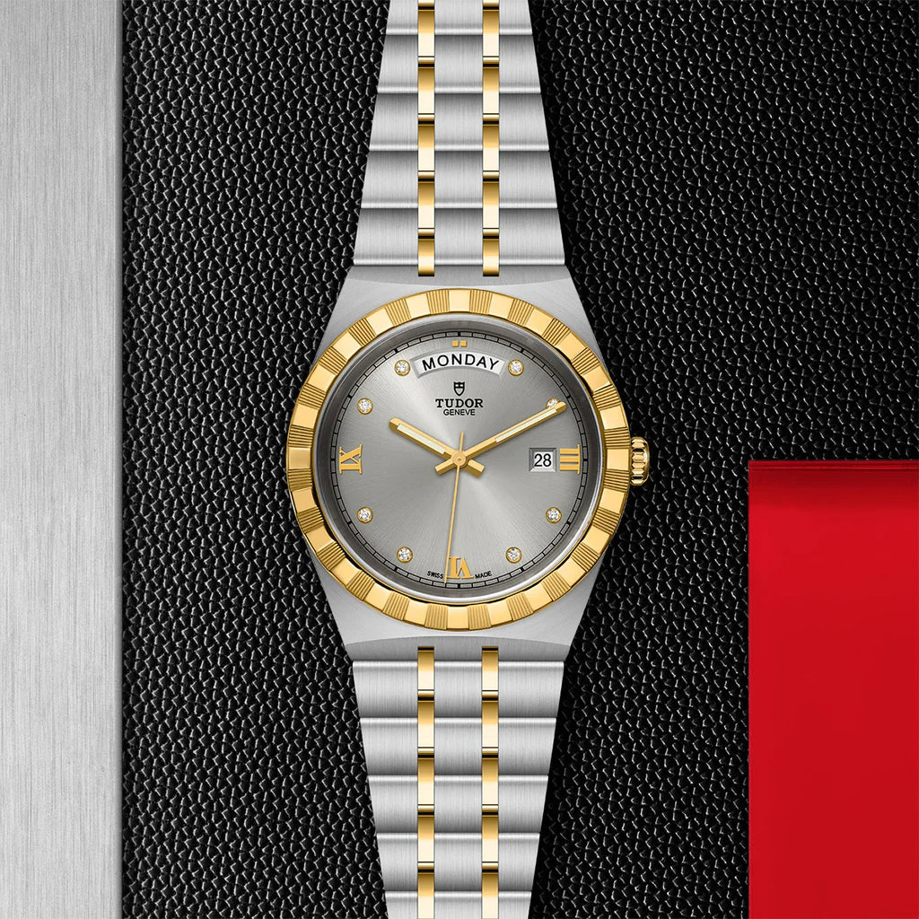 TUDOR Watch TUDOR Royal 41mm Silver Diamond Dial, Stainless Steel Bracelet (M28603-0002)