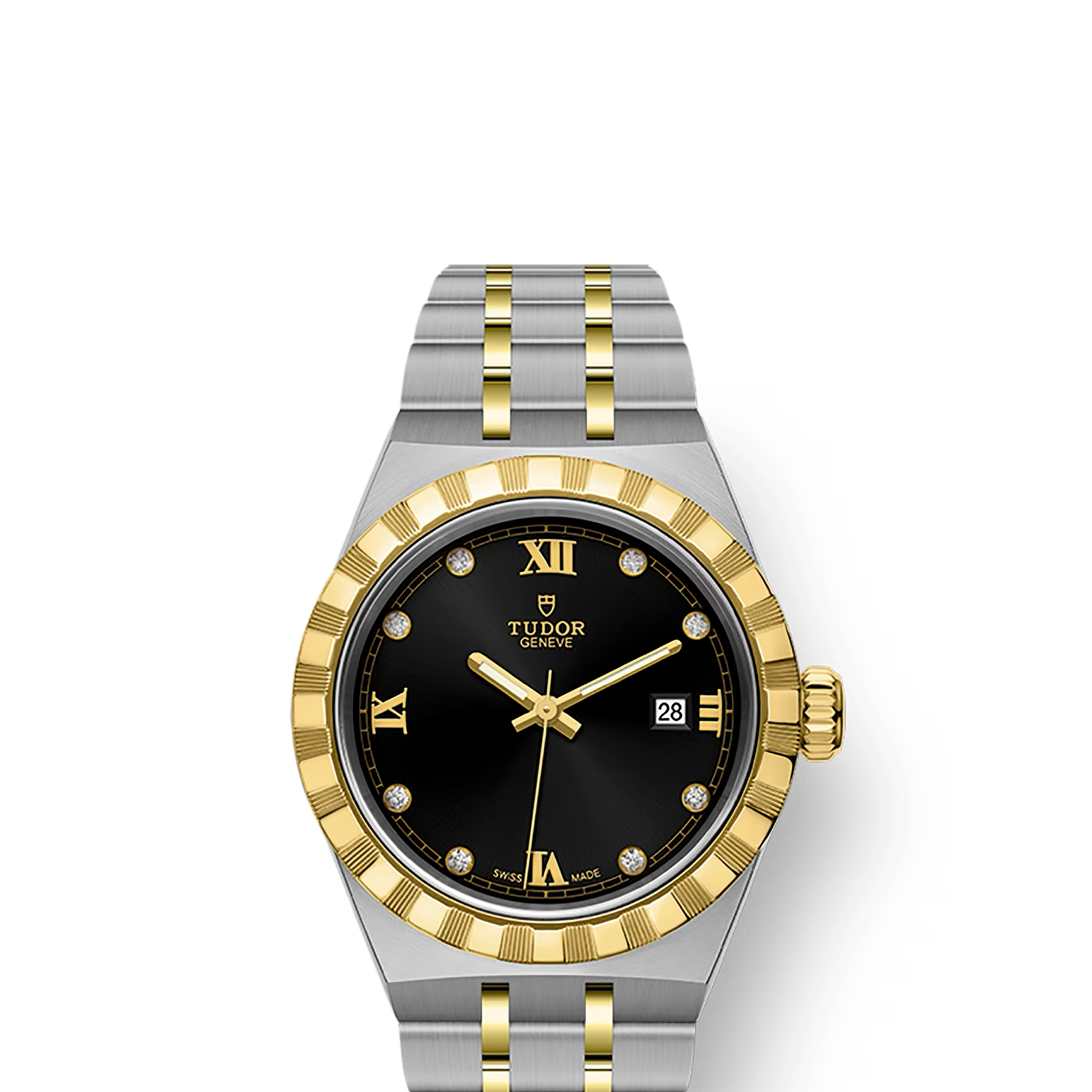 TUDOR Watch Tudor Royal, Black Diamond Set Dial, Steel Bracelet (M28303-0005)