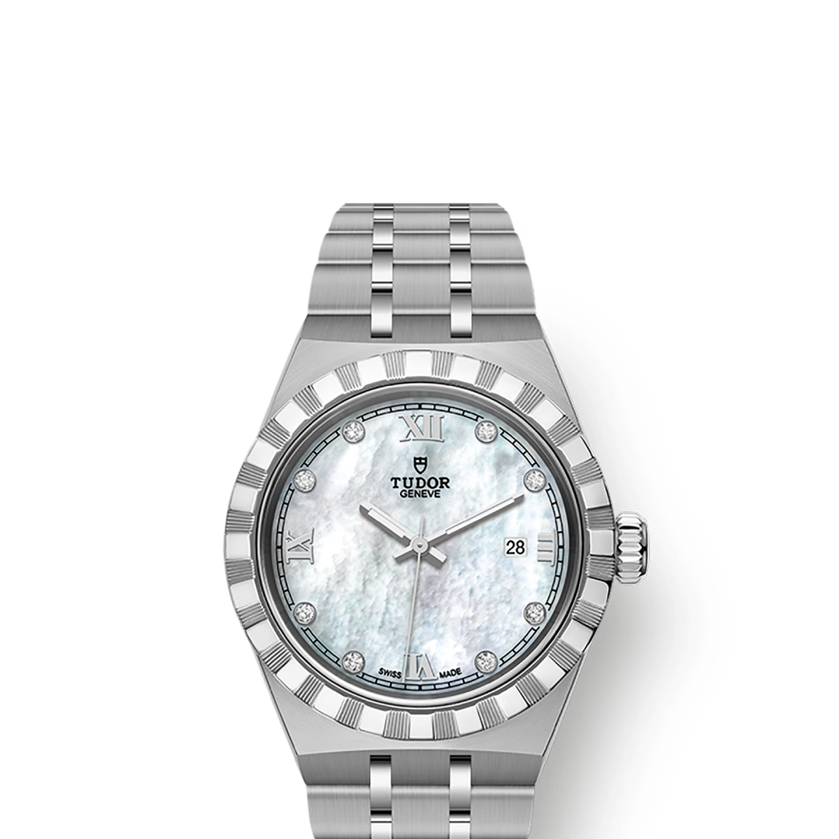 TUDOR Watch Tudor Royal, Mother of Pearl Diamond Set Dial, Stainless Steel Bracelet (M28300-0005)