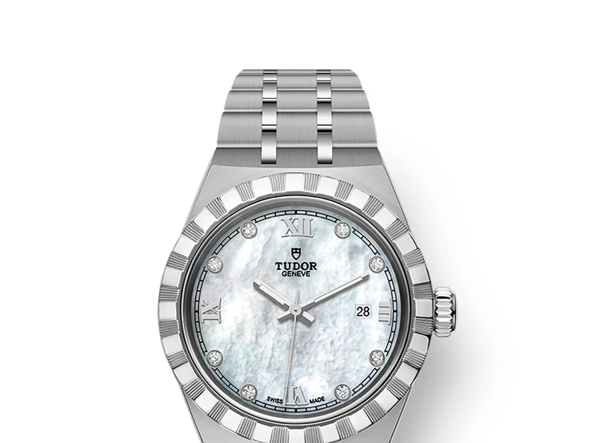TUDOR Watch Tudor Royal, Mother of Pearl Diamond Set Dial, Stainless Steel Bracelet (M28300-0005)