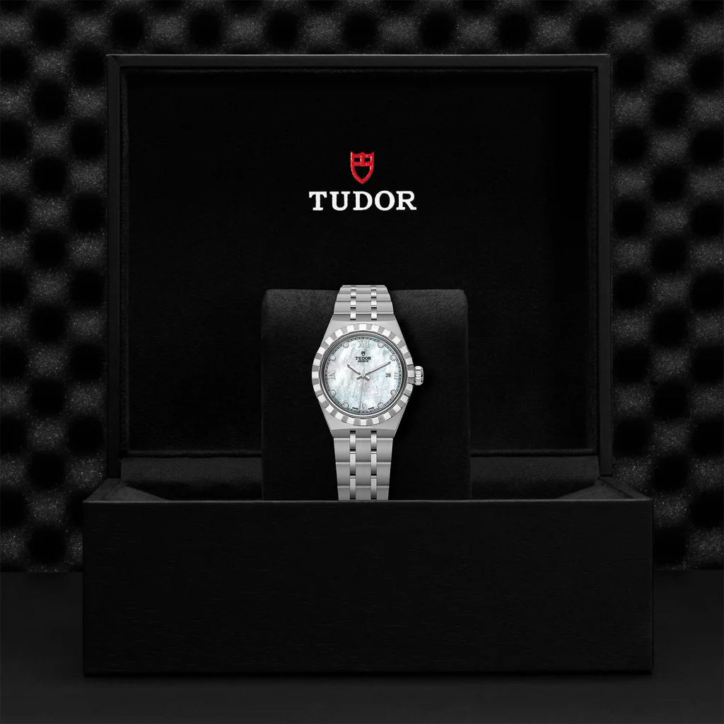 TUDOR Watch Tudor Royal, Mother of Pearl Diamond Set Dial, Stainless Steel Bracelet (M28300-0005)