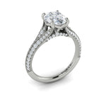 Vlora Engagement Ring Vlora 18k White Gold Oval Engagement Ring Style Mounting