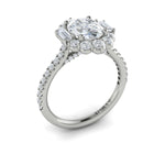 Vlora Engagement Ring Vlora 18k White Gold Oval Halo Engagement Ring Style Mounting