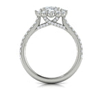 Vlora Engagement Ring Vlora 18k White Gold Oval Halo Engagement Ring Style Mounting