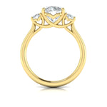 Vlora Engagement Ring Vlora 18k Yellow Gold Round Three-Stone Engagement Ring Mounting