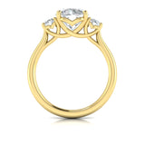 Vlora Engagement Ring Vlora 18k Yellow Gold Round Three-Stone Engagement Ring Mounting