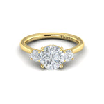 Vlora Engagement Ring Vlora 18k Yellow Gold Round Three-Stone Engagement Ring Mounting