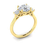Vlora Engagement Ring Vlora 18k Yellow Gold Round Three-Stone Engagement Ring Mounting