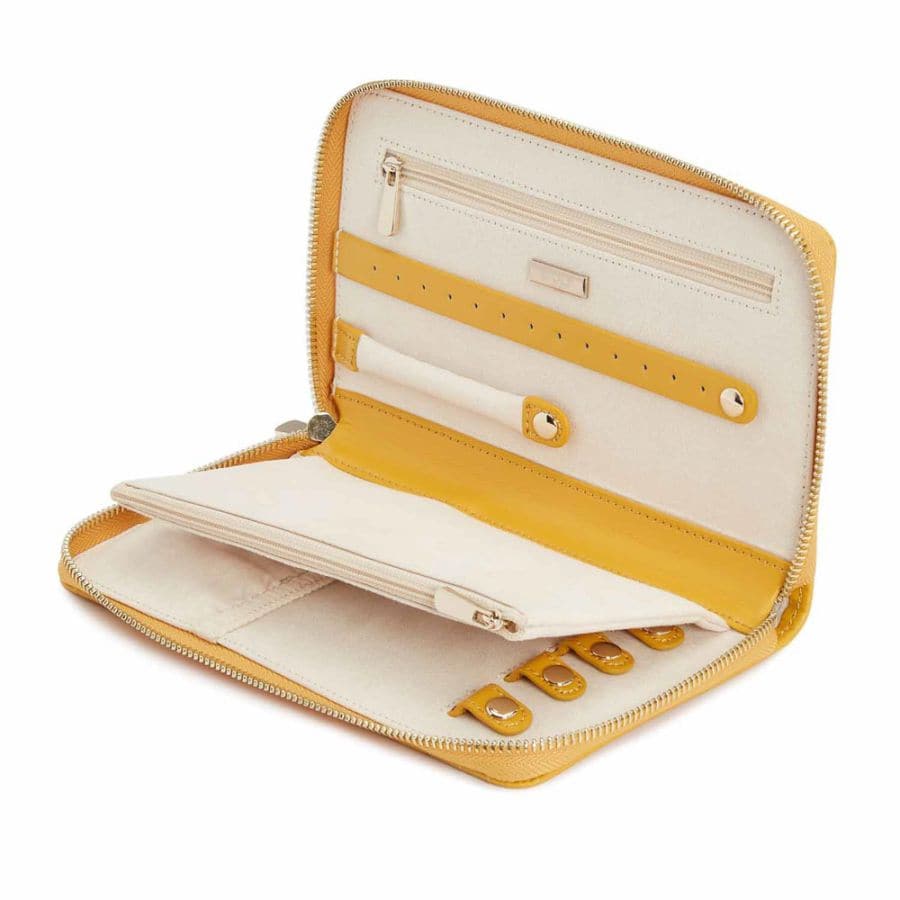 WOLF Designs Jewelry Cases Maria Jewelry Portfolio Travel Case - Mustard