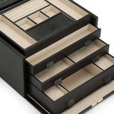 WOLF Designs Jewelry Cases Palermo Large Jewelry Box - Black