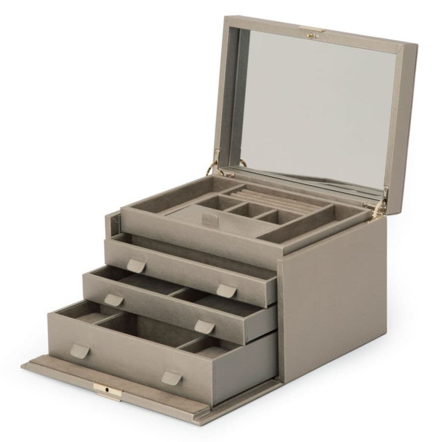 WOLF Designs Jewelry Cases Palermo Large Jewelry Box - Pewter