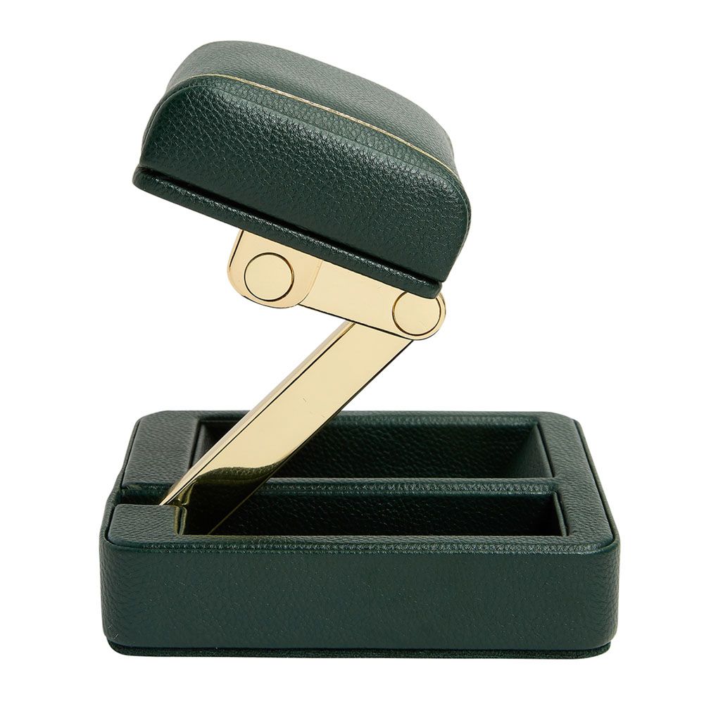 WOLF Designs Giftware WOLF British Racing Single Travel Watch Stand, Green
