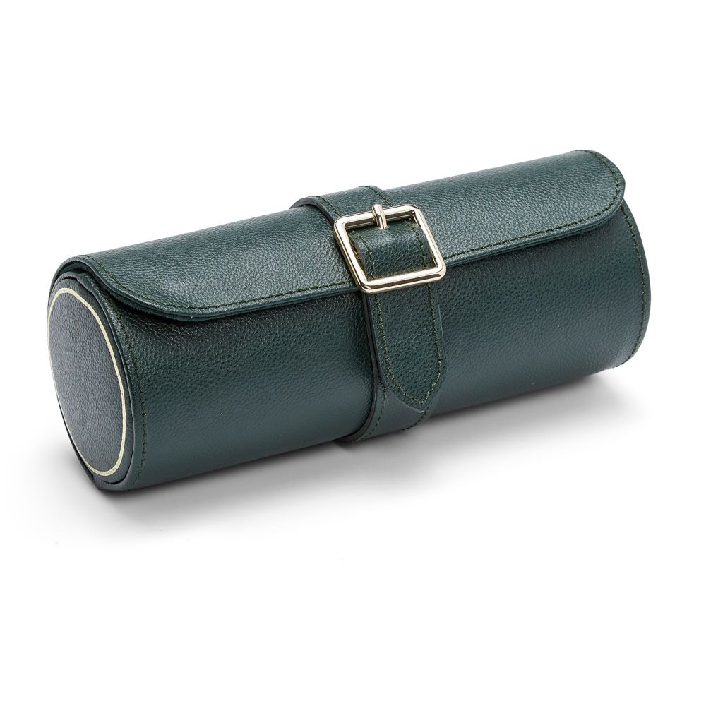 WOLF Designs Giftware WOLF British Racing Triple Watch Roll, Green