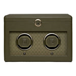 WOLF Designs Giftware WOLF Earth Double Watch Winder, Olive