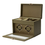 WOLF Designs Giftware WOLF Earth Double Watch Winder, Olive