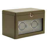 WOLF Designs Giftware WOLF Earth Double Watch Winder, Olive