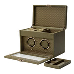 WOLF Designs Giftware WOLF Earth Double Watch Winder, Olive