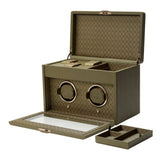 WOLF Designs Giftware WOLF Earth Double Watch Winder, Olive