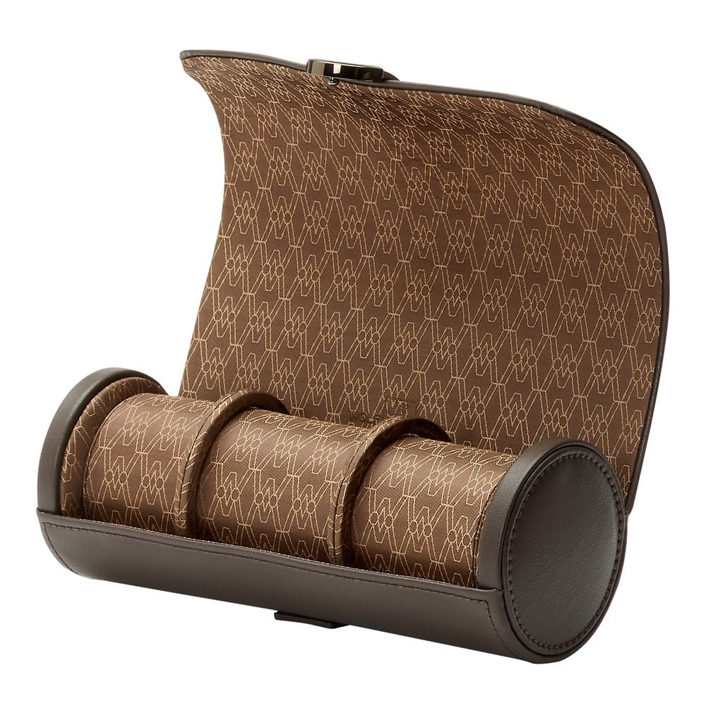 WOLF Designs Giftware WOLF Earth Triple Watch Roll, Coffee
