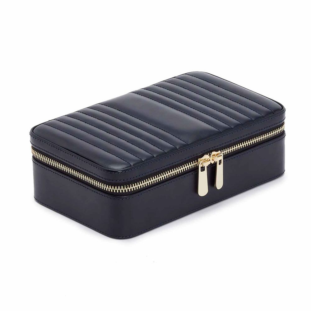 WOLF Designs Giftware WOLF Maria Medium Zip Case, Navy