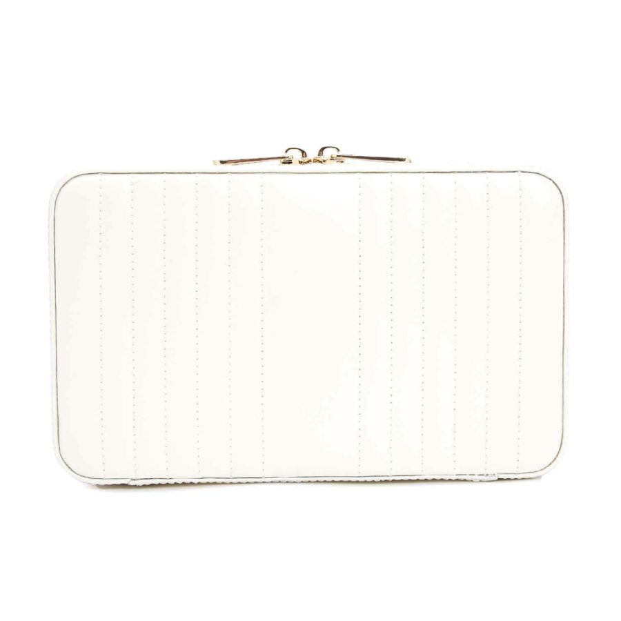 WOLF Designs Jewelry Cases Wolf Maria Medium Zip Case - White