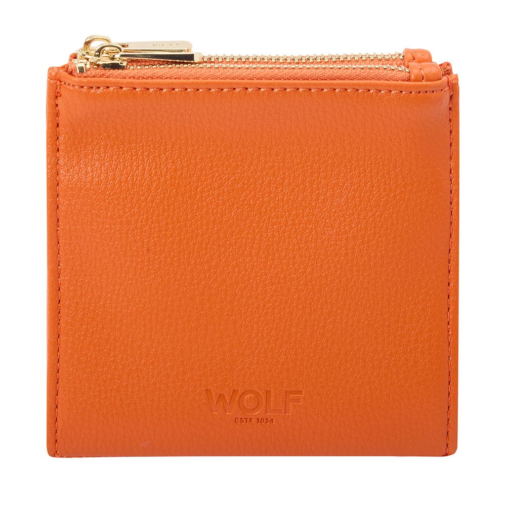 WOLF Designs Giftware WOLF Maria Set of 3 Zip Jewelry Pouches, White/Navy/Tangerine