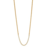 Zoe Chicco Necklaces and Pendants Zoë Chicco 14k Yellow Gold Diamond Bezel Tennis Segment Small Curb Chain Necklace