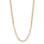 Zoe Chicco Necklaces and Pendants Zoë Chicco 14k Yellow Gold Diamond Bezel Tennis Segment Small Curb Chain Necklace