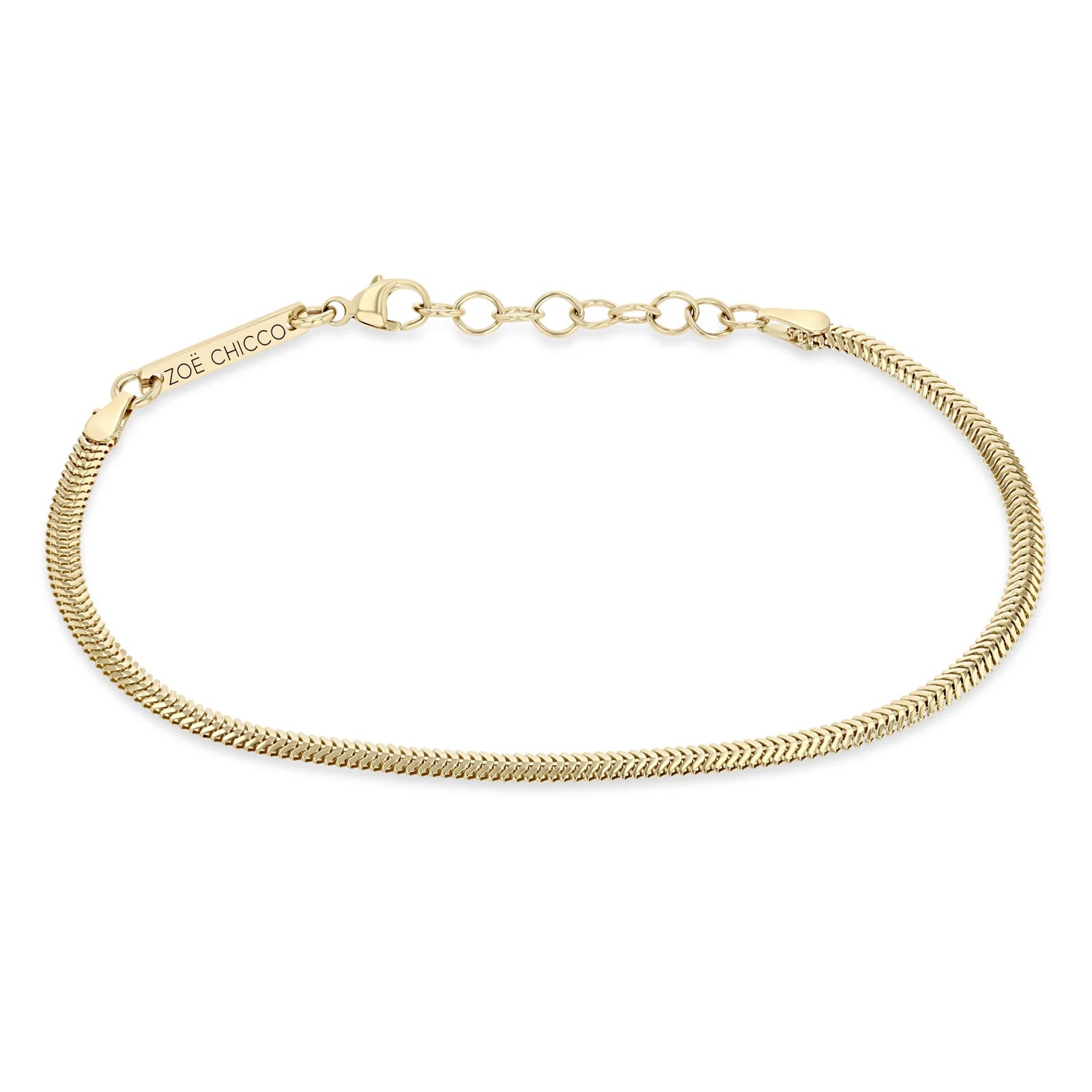 Zoe Chicco Bracelet Zoë Chicco 14k Yellow Gold Oval Snake Chain Bracelet