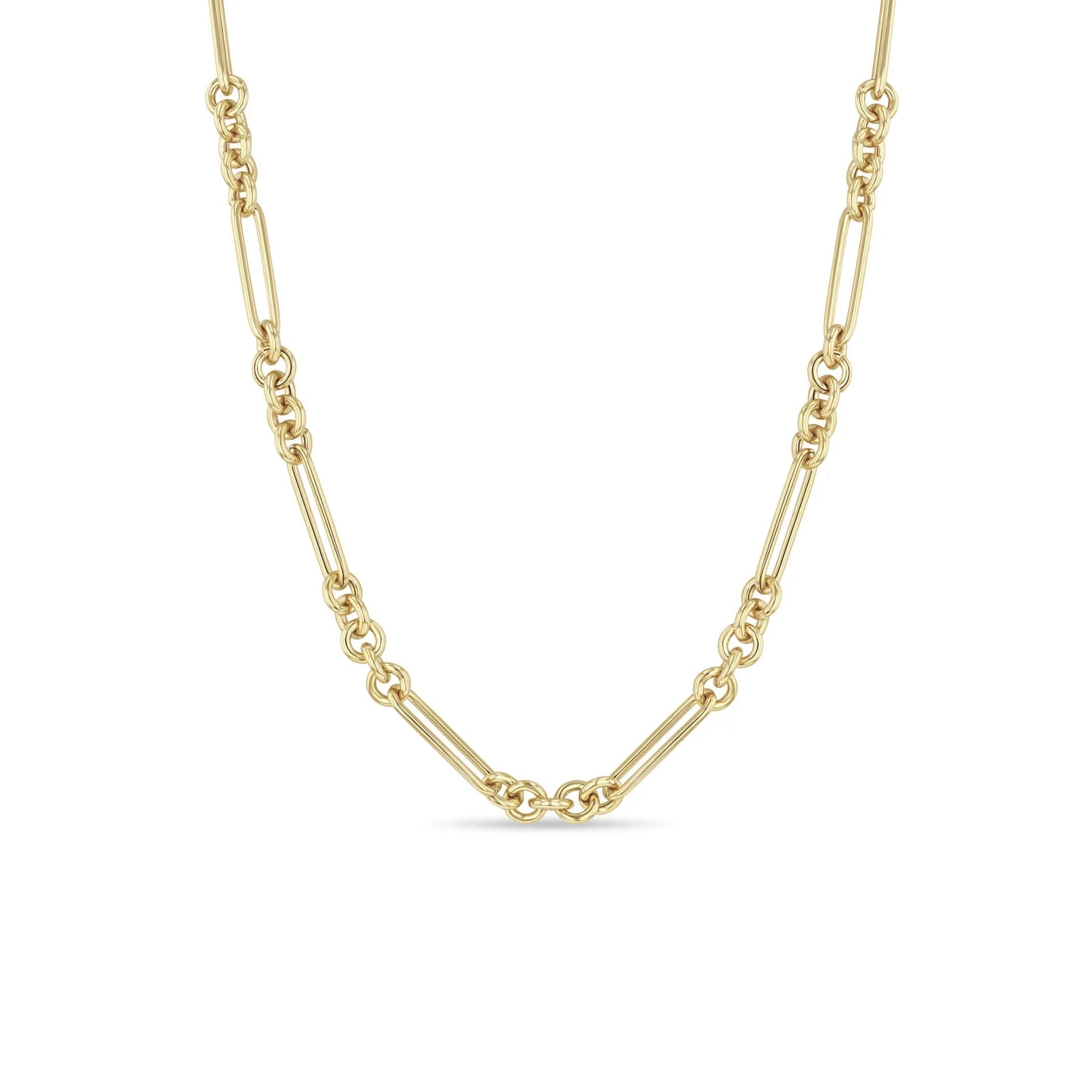 Zoe Chicco Necklaces and Pendants Zoë Chicco 14k Yellow Gold Zoe Chicco Large Paperclip & Rolo Mixed Chain Necklace – 18"