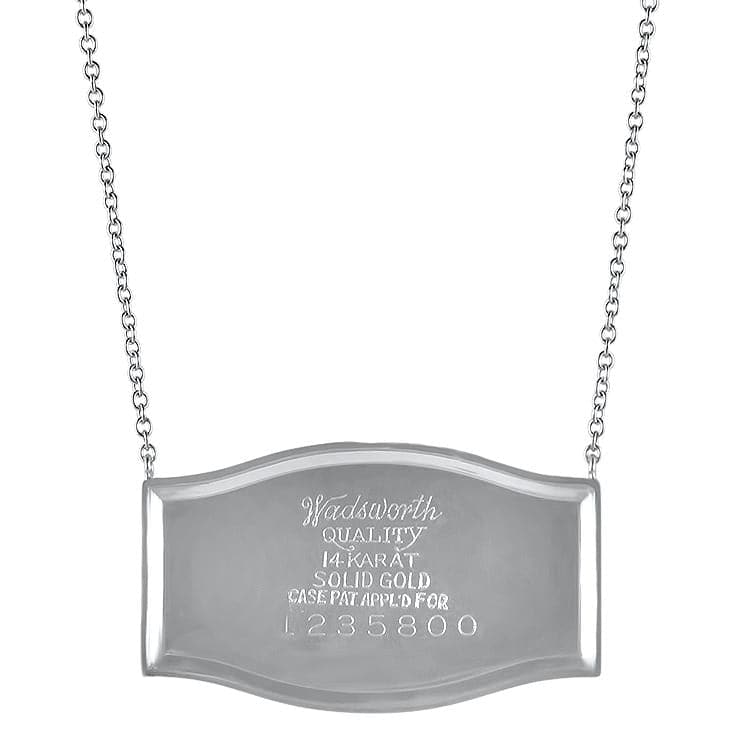 1870 Collection Necklaces and Pendants Engravable Watch Case Necklace