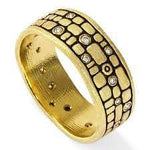 Alex Sepkus Wedding Band 18K Yellow Gold Men's "Bridge" Diamond Band