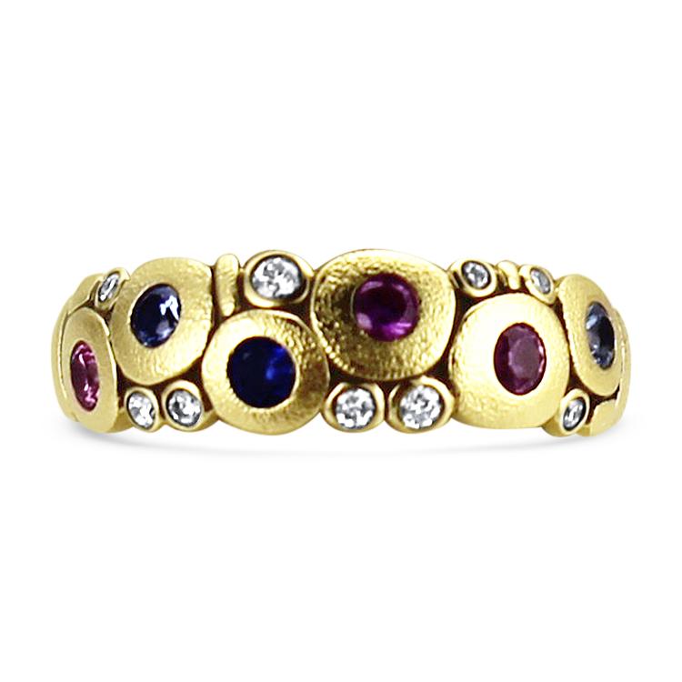Alex Sepkus Ring Candy Mixed Sapphire Ring 6.5
