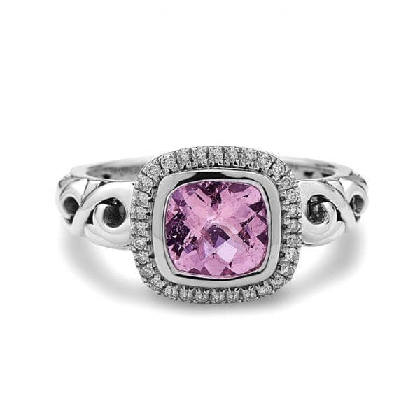 Charles Krypell Ring Ellah Morganite & Diamond Ring 6.5