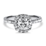Christopher Designs Bridal Engagement Ring 18k White Gold Christopher Designs Crisscut Engagement Ring 6.5