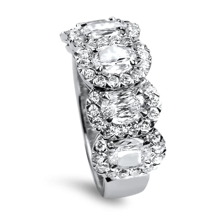 Christopher Designs Bridal Wedding Band 18k White Gold Christopher Designs "L'Amour" Diamond Anniversary Band 6.5