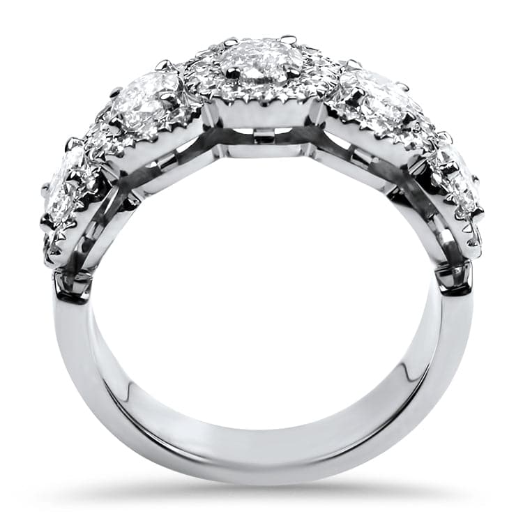 Christopher Designs Bridal Wedding Band 18k White Gold Christopher Designs "L'Amour" Diamond Anniversary Band 6.5