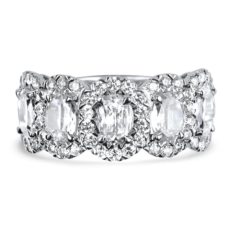 Christopher Designs Bridal Wedding Band 18k White Gold Christopher Designs "L'Amour" Diamond Anniversary Band 6.5