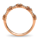Christopher Designs Bridal Wedding Band Rose Gold Diamond Station Band 6.5