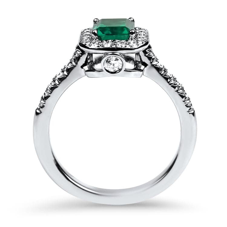 Christopher Designs Ring Platinum Emerald and Diamond Ring 6.5