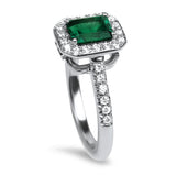 Christopher Designs Ring Platinum Emerald and Diamond Ring 6.5